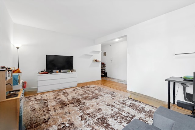 living room featuring hardwood / wood-style floors