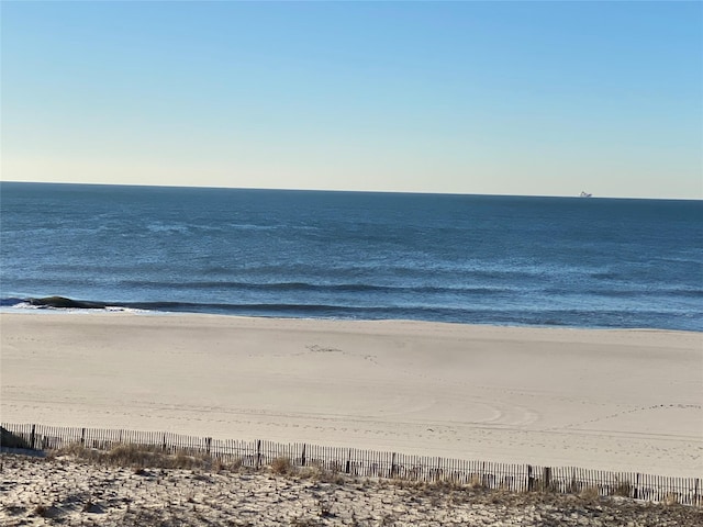 water view featuring a beach view