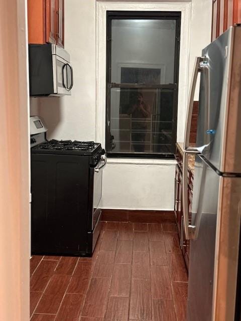 kitchen with appliances with stainless steel finishes