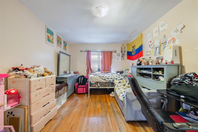 bedroom featuring light hardwood / wood-style floors