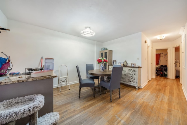 dining area featuring light hardwood / wood-style flooring