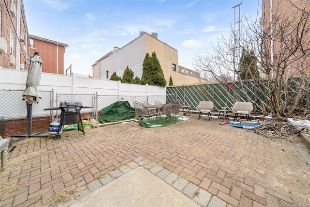 view of patio with grilling area