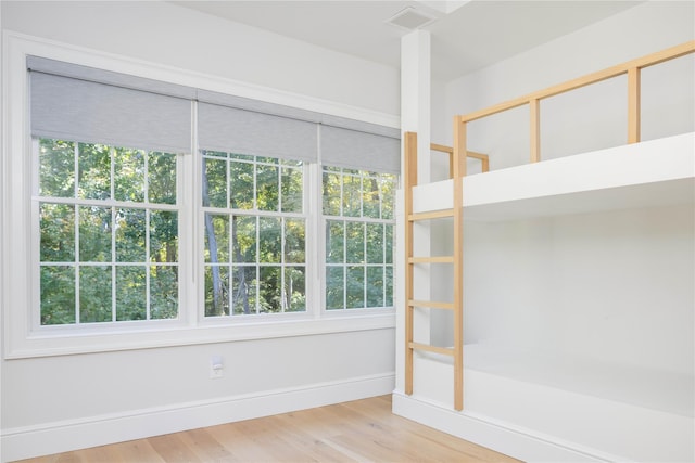 interior space with a closet and light wood-type flooring