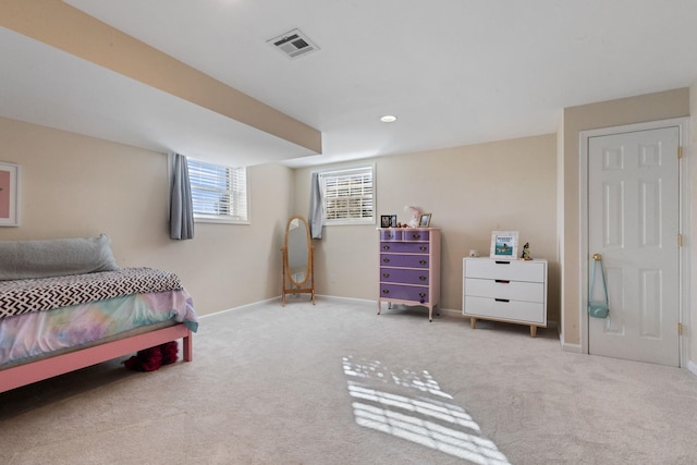 view of carpeted bedroom