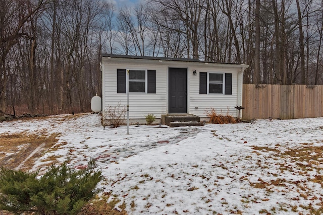 view of front of home