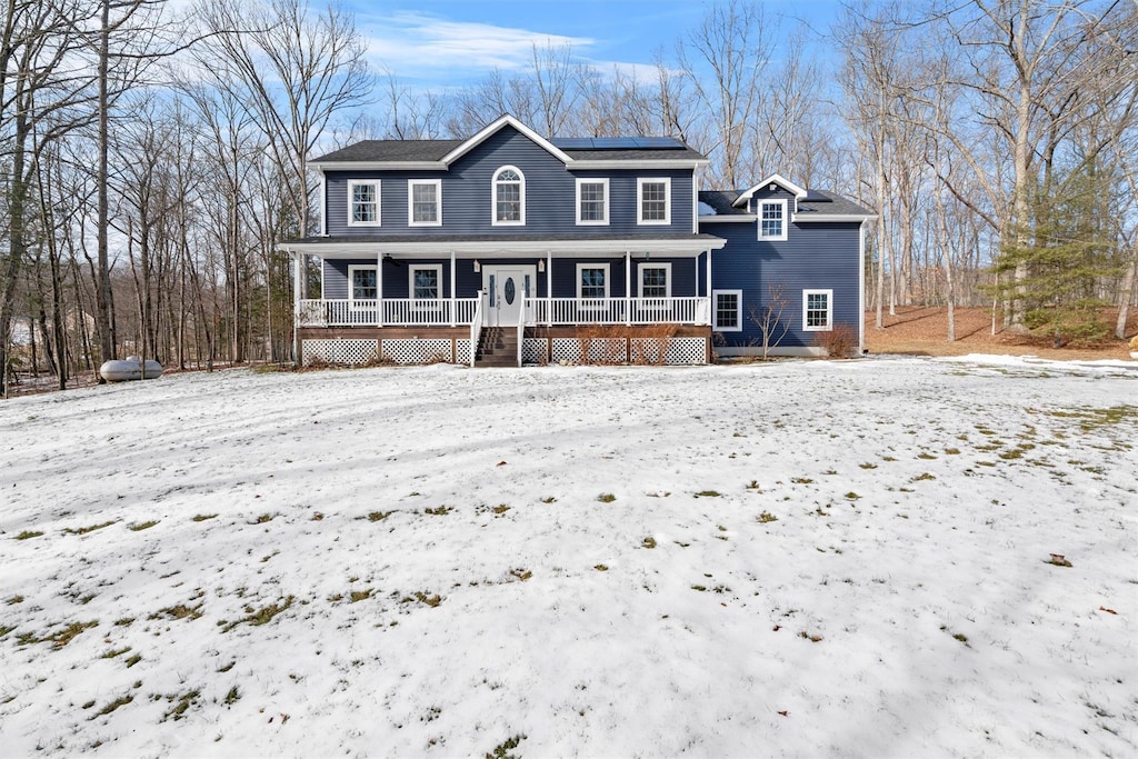 view of front of home with a porch