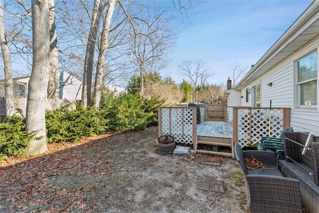 view of patio / terrace featuring a wooden deck