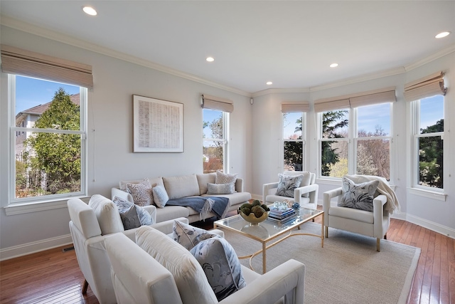 79 Victor Dr, Poughkeepsie, NY 12603 - living room with crown molding, light wood finished floors, and baseboards