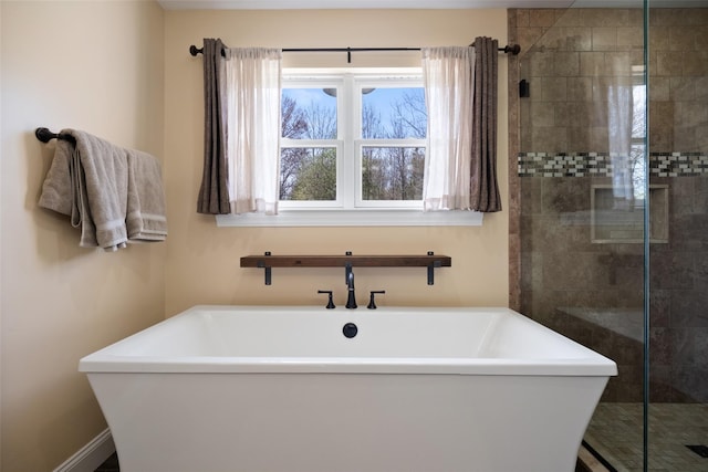 79 Victor Dr, Poughkeepsie, NY 12603 - full bathroom with a shower stall and a soaking tub