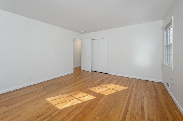 empty room featuring light hardwood / wood-style flooring