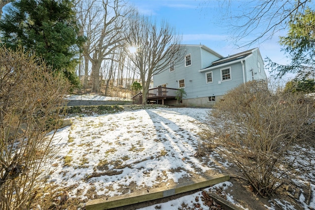 exterior space with a wooden deck