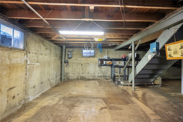 view of basement