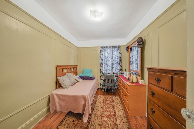 bedroom featuring light hardwood / wood-style flooring