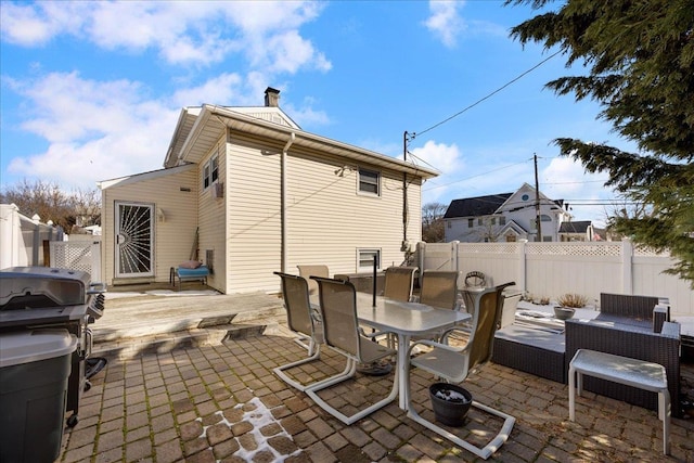 view of patio / terrace with area for grilling