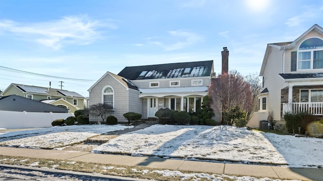 front of property featuring central AC