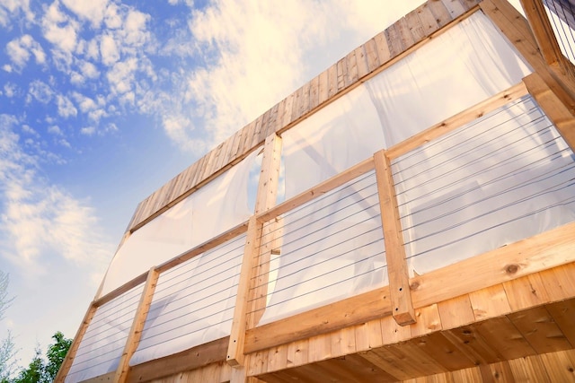 view of unfinished attic