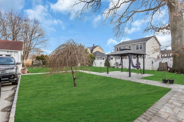 view of yard featuring a gazebo