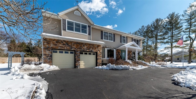 view of front of home featuring a garage