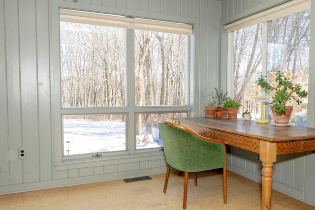 view of sunroom