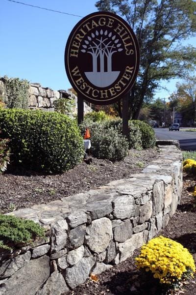 view of community sign