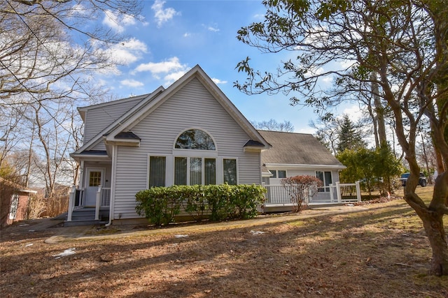 view of rear view of property