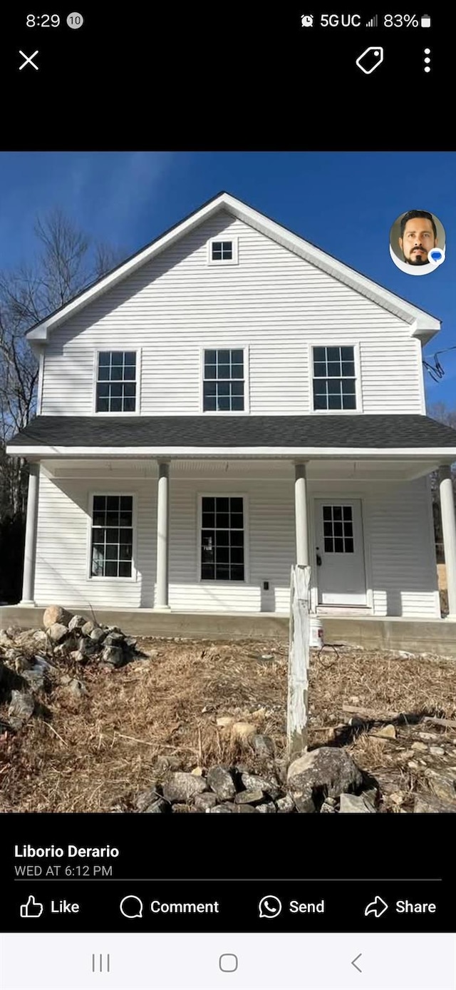 view of front of house with a porch