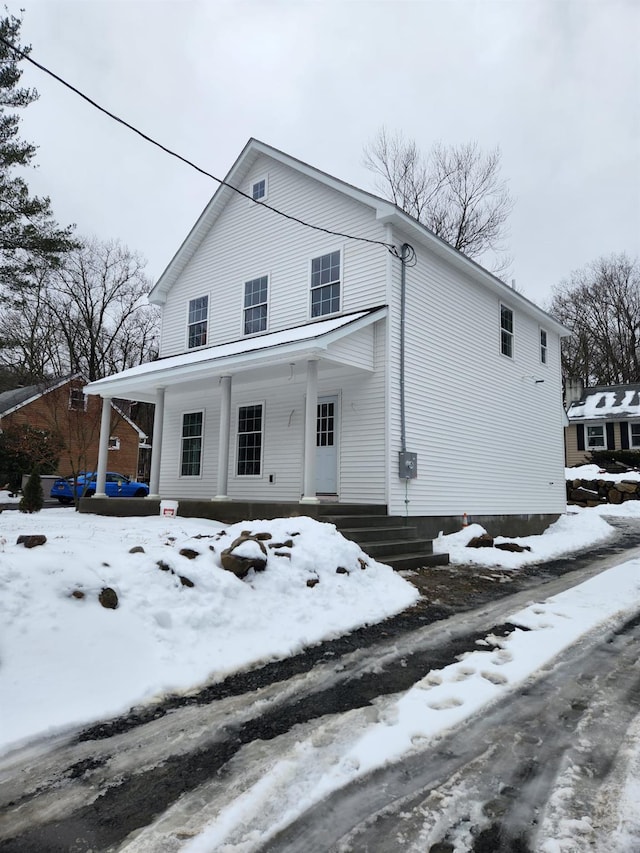 view of front of home with a porch