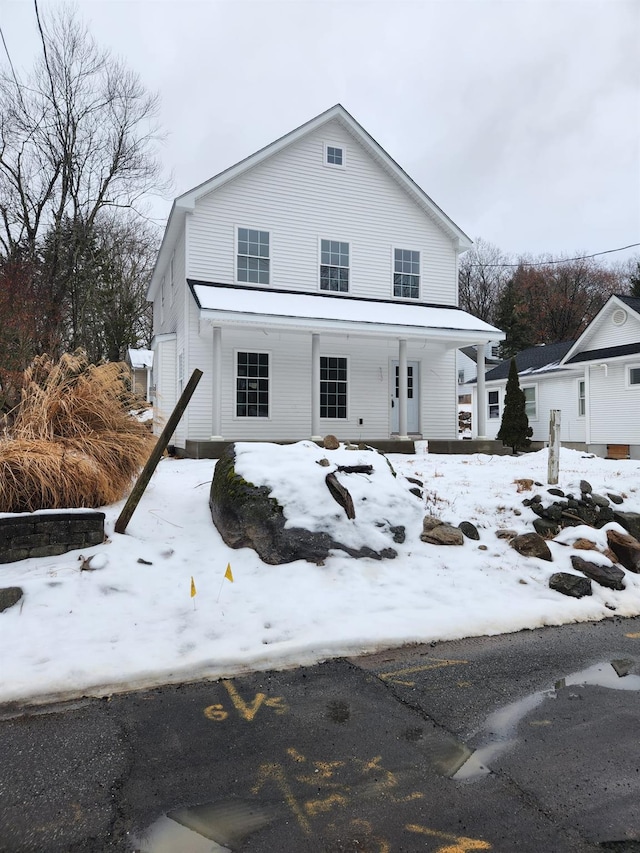 view of front of house with covered porch