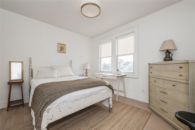 bedroom featuring light hardwood / wood-style flooring