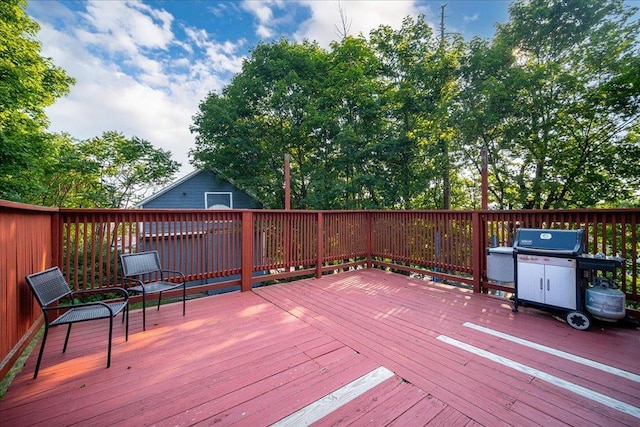 deck with grilling area