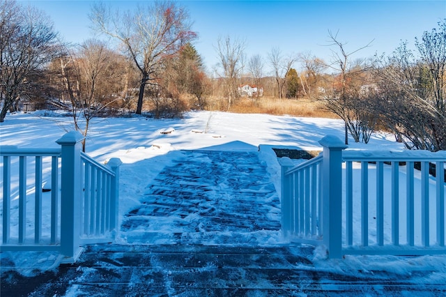 view of snowy yard