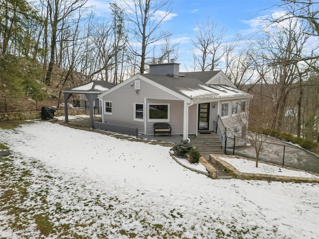 exterior space featuring a gazebo