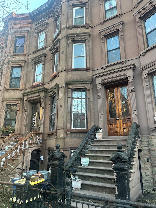 property entrance with french doors