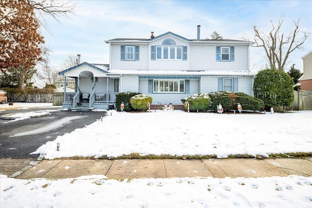 view of front of house featuring covered porch