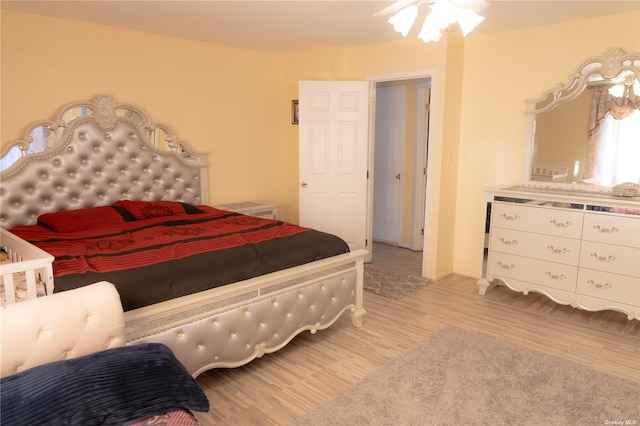 bedroom featuring light hardwood / wood-style floors