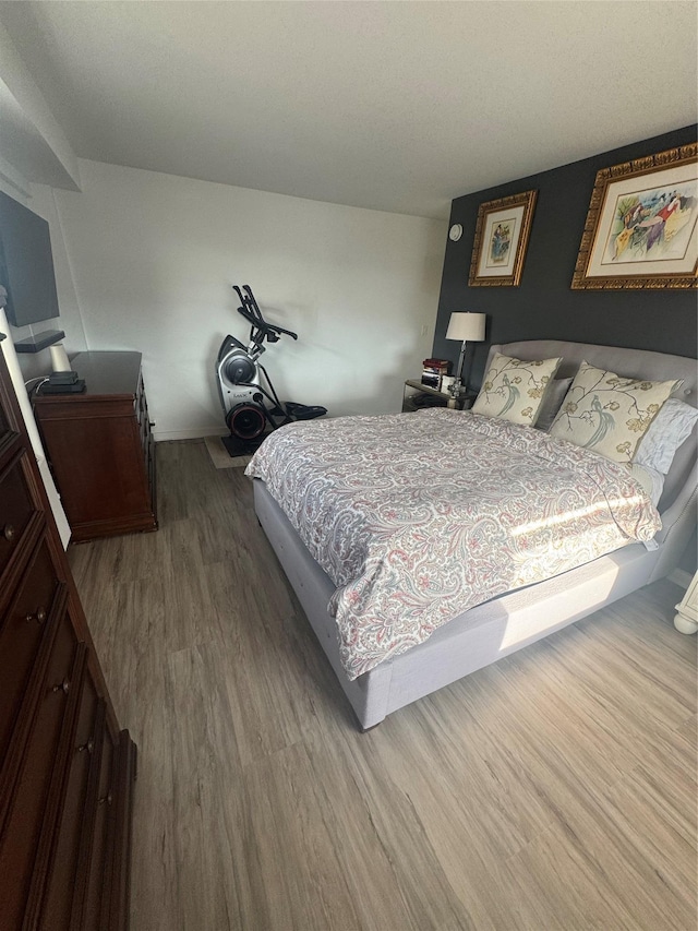 bedroom featuring wood-type flooring