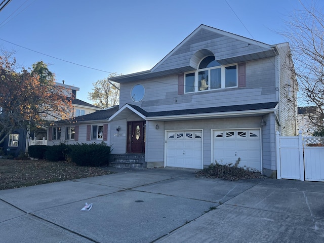 front facade featuring a garage