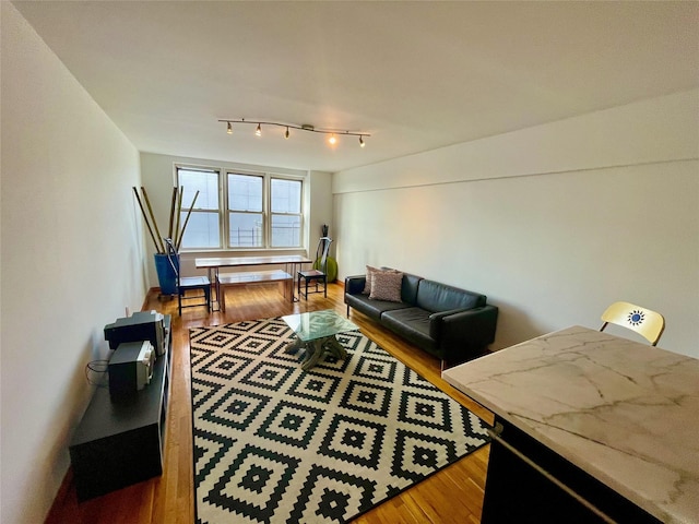 living room featuring hardwood / wood-style floors