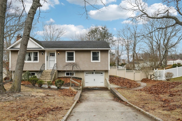 view of front of home featuring a garage