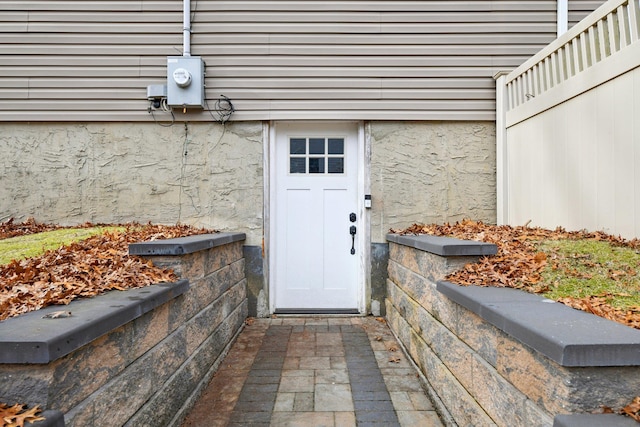 view of doorway to property