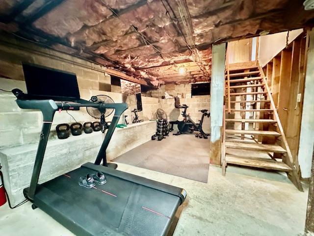 view of workout area