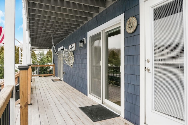 view of wooden deck