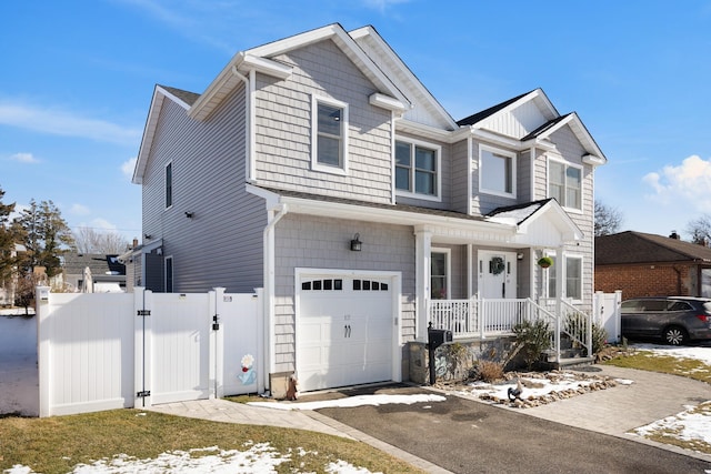 view of front facade with a garage