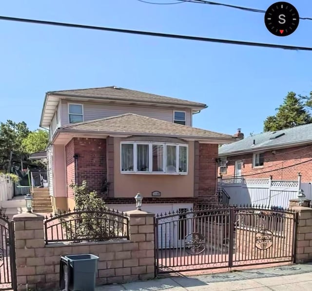 view of front of home featuring a garage