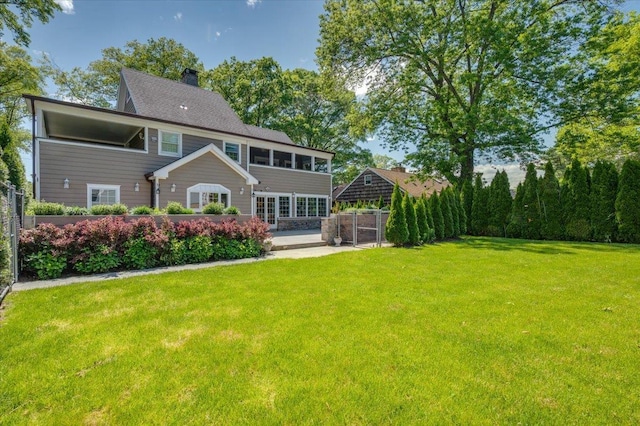 4 Clover Pl, New Rochelle, NY 10805 - back of house with a chimney