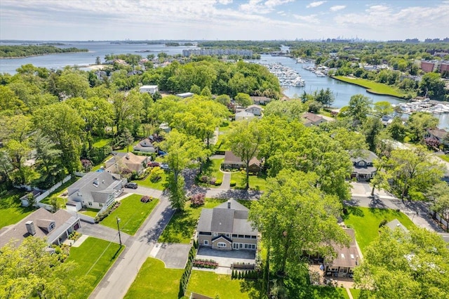 4 Clover Pl, New Rochelle, NY 10805 - aerial perspective of suburban area with a nearby body of water