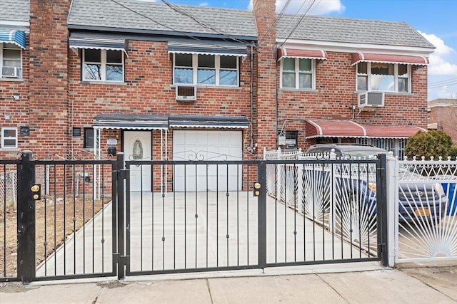 view of property featuring a garage