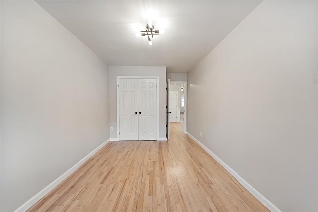 interior space with light hardwood / wood-style flooring