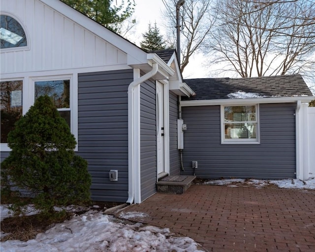 view of property exterior with a patio