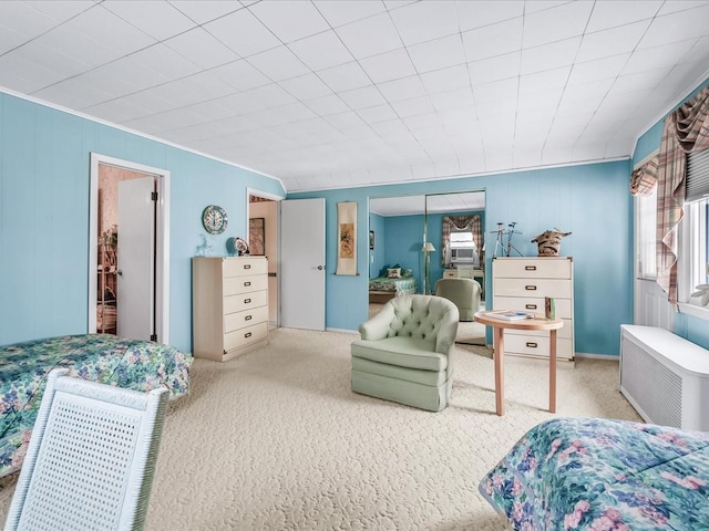 80-51 Little Neck Pkwy, Glen Oaks, NY 11004 - bedroom with carpet, radiator, and ornamental molding